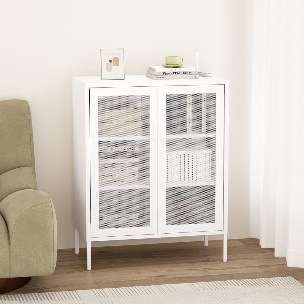 Manhattan Comfort Amelia 32" Metal Accent Cabinet