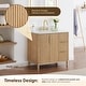 preview thumbnail 7 of 40, Sierra Bathroom Vanity in Washed Light Brown with Grain White Engineered Stone Countertop without Mirror