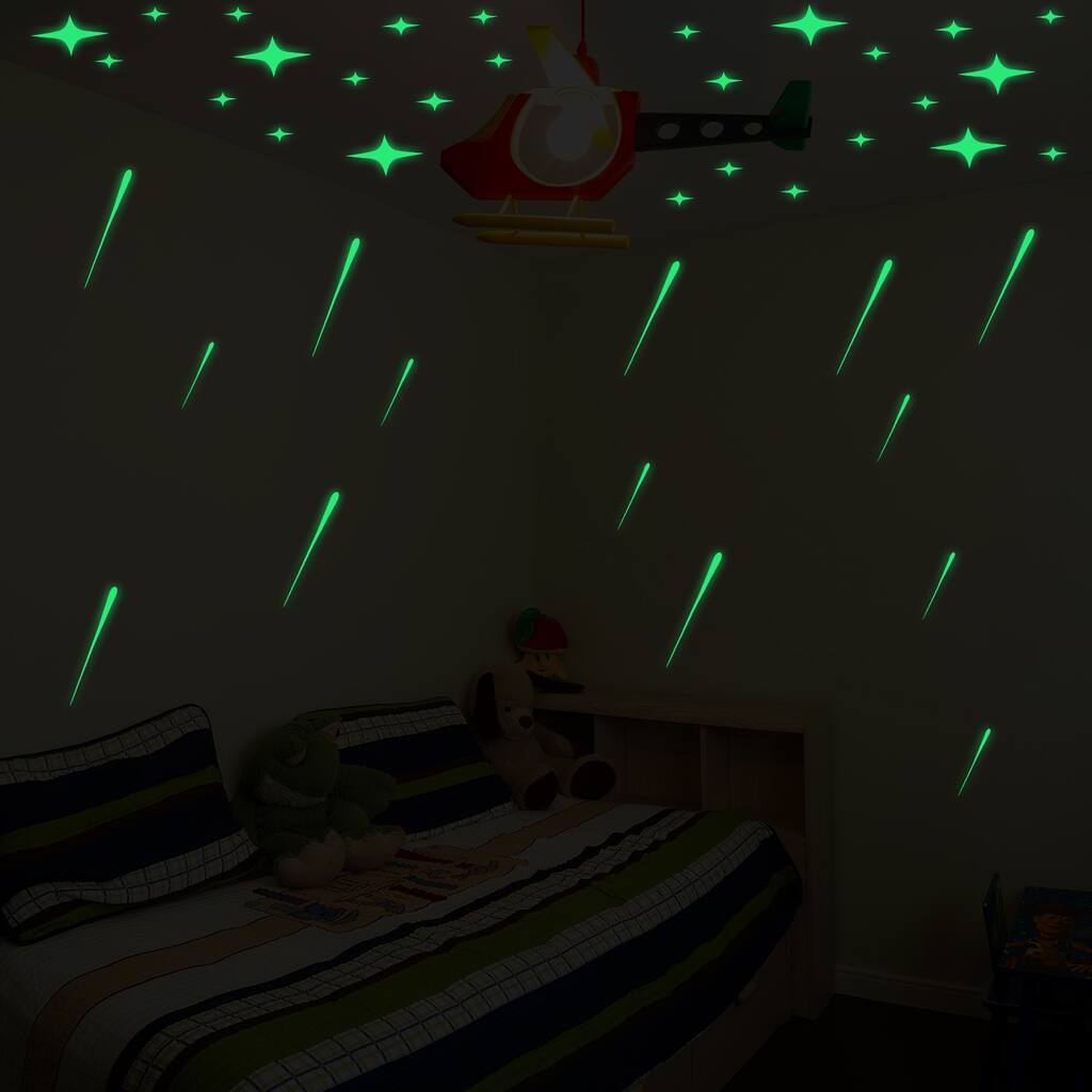 Walplus Wall Sticker Art Glow In Dark Meteor Showers with Stars