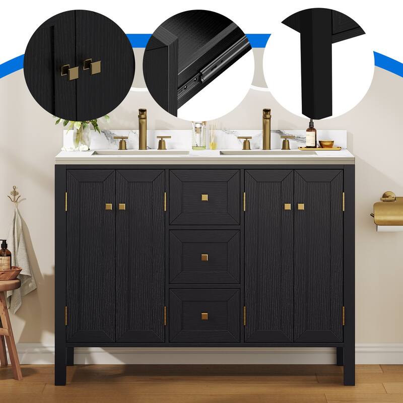Moasis 36"/40"/ 47" Bathroom Vanity Cabinet with Sink