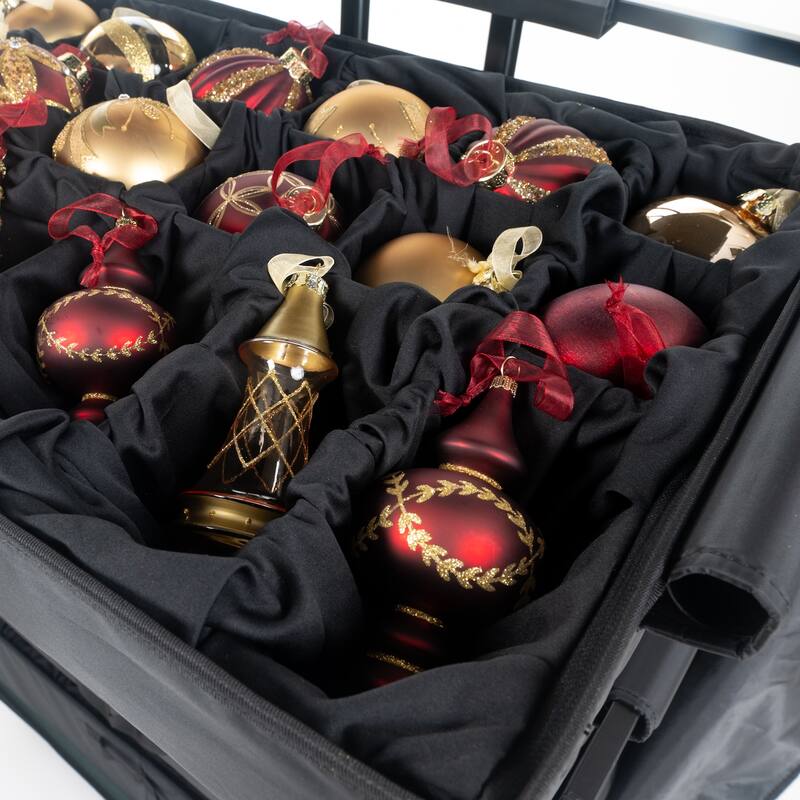 XL Telescoping Christmas Ornament Storage Box w/ Adjustable Dividers - Small Parcel