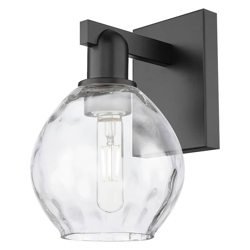 Innovations Lighting 716-1W-11-6 Waverly Sconce Waverly 11" Tall Wall - Matte Black / Clear