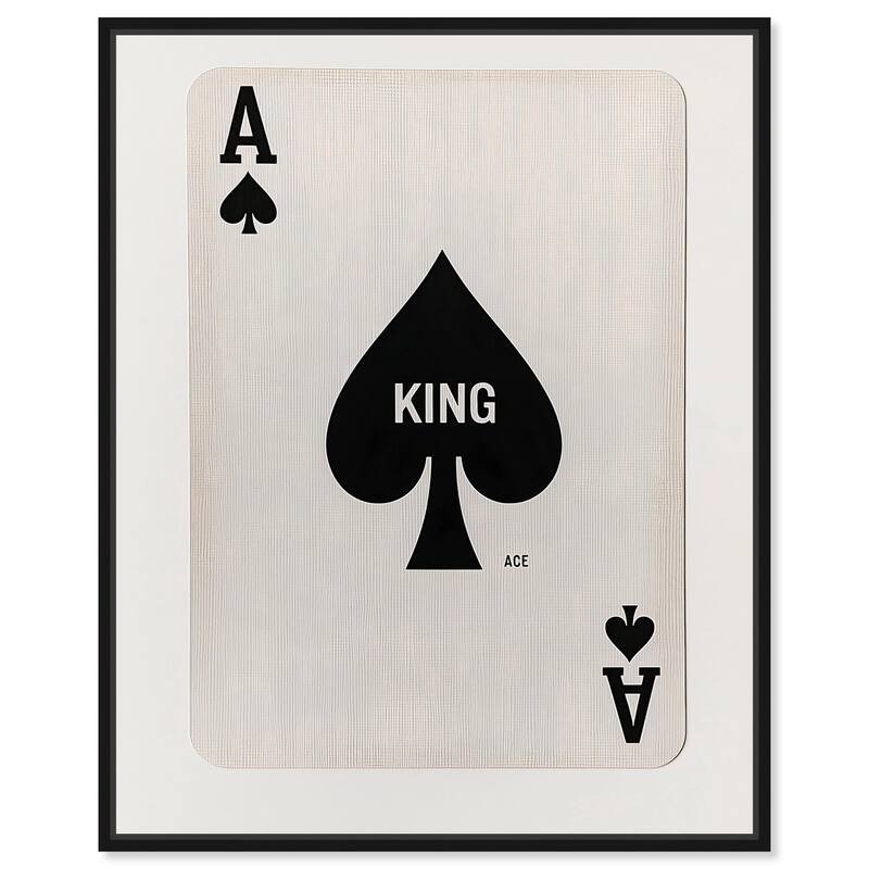 King of Spades Canvas by Art Remedy - 36" x 45" - Black