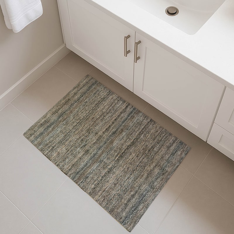 Premium Washable Super Soft Boho Stripes Mayfield Rug - Chocolate - 1'8" x 2'6"