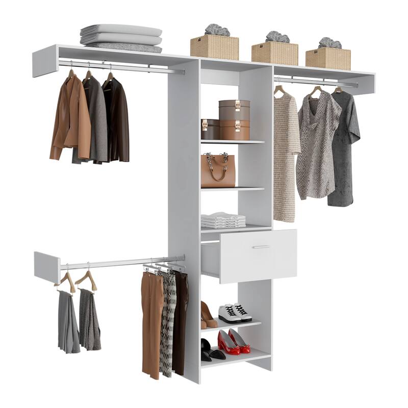 Closet System for Living Room ,Apartment, Bedroom, White