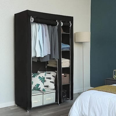 68" Portable Clothes Closet Non-woven Fabric Organizer Closet