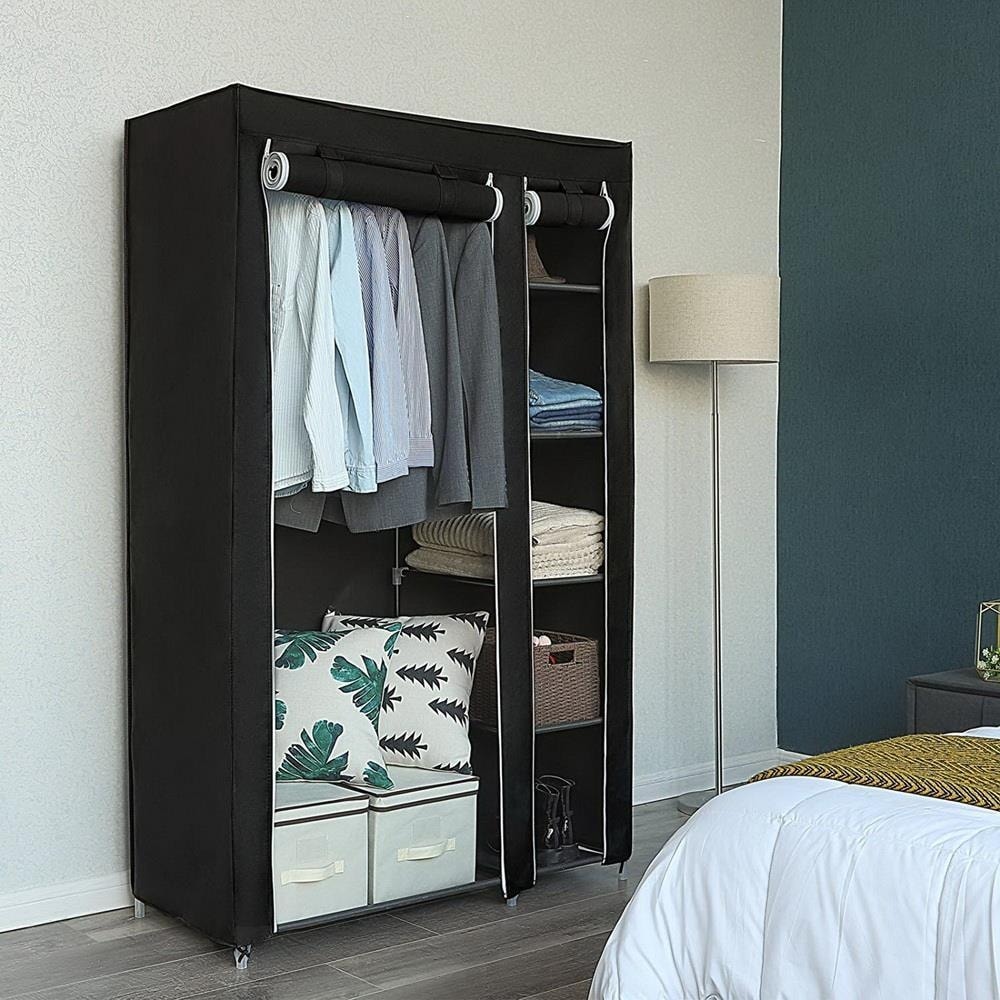 68" Portable Clothes Closet Non-woven Fabric Organizer Closet