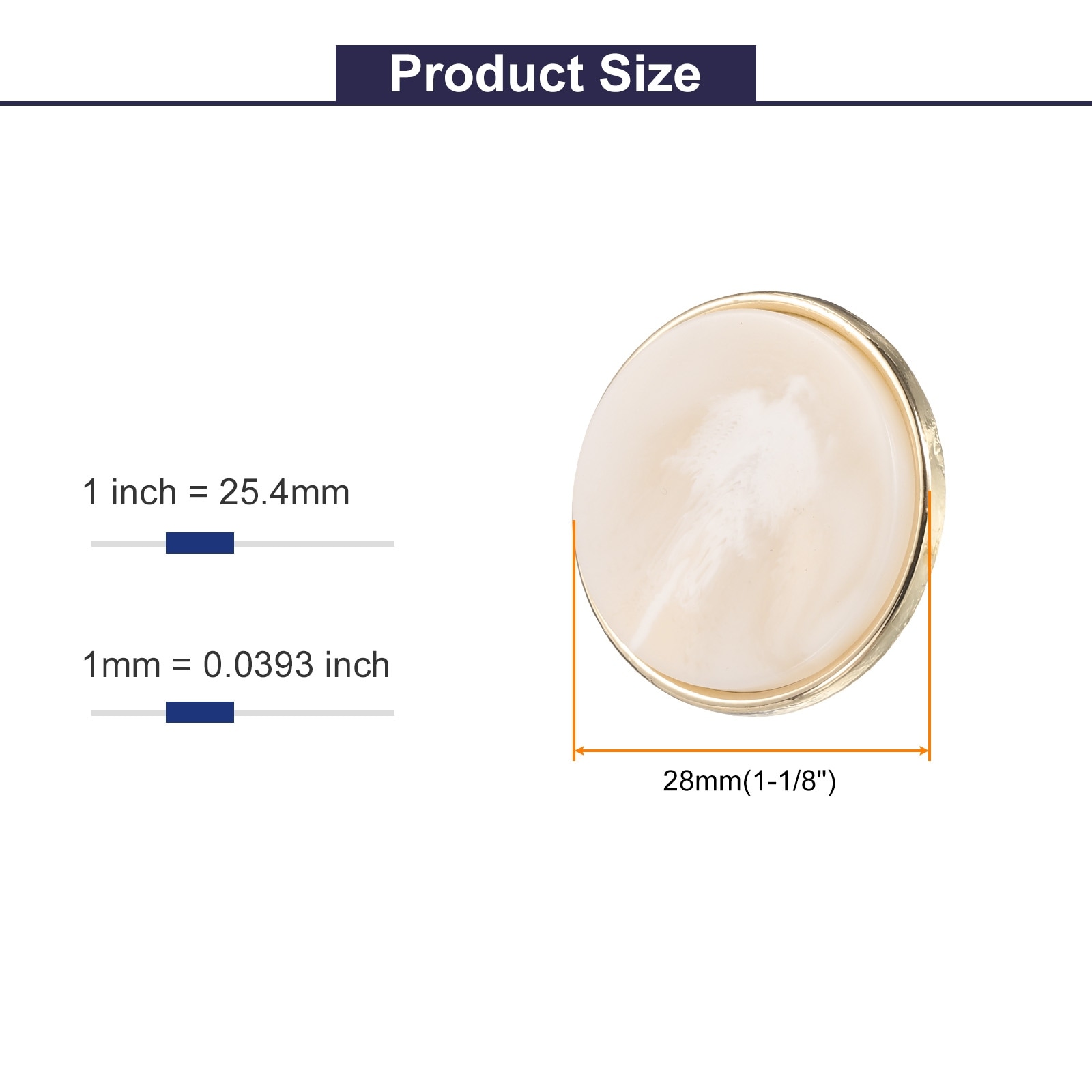 Metal Pattern Round Sewing Buttons Arrow Pattern Resin Craft Replacement Button for Sewing Clothing