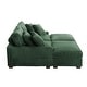 preview thumbnail 16 of 116, Modular Armchair and Ottoman Set with Adjustable Headrest, Flannel Upholstery