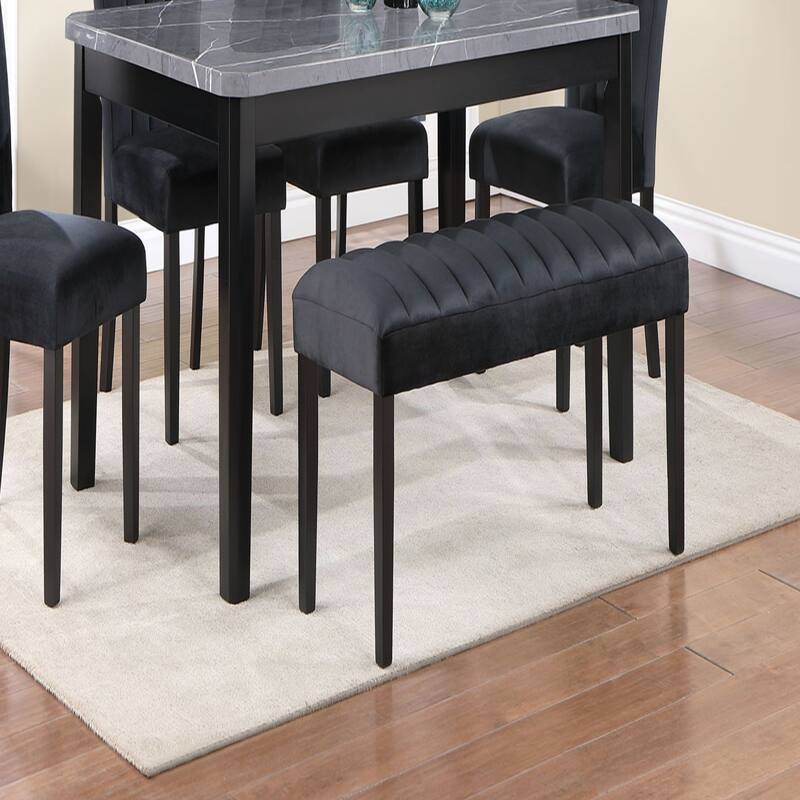 Rubber Wood Casual BLACK BENCH