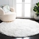 preview thumbnail 57 of 58, SAFAVIEH Handmade Ocean Shag Lyse Glam 2.5-inch Thick Rug 4' Round - Ivory - Round
