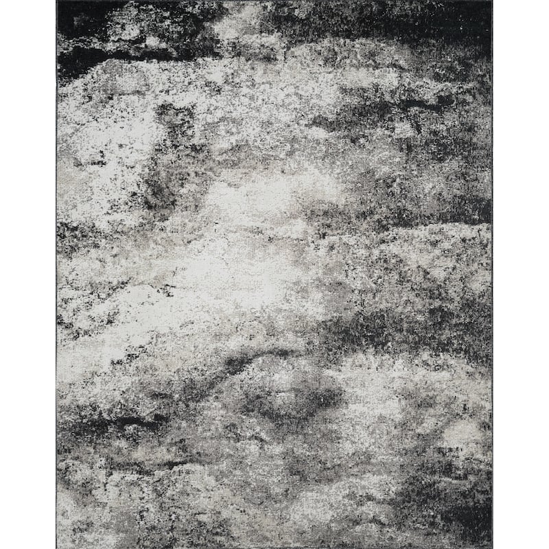 Machine Washable Henry Rug - 7'10" x 10'0" - Grey/Black