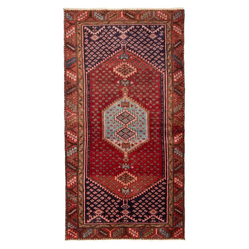 ECARPETGALLERY Hand-knotted Andelz Red Wool Rug - 3'2 x 6'5
