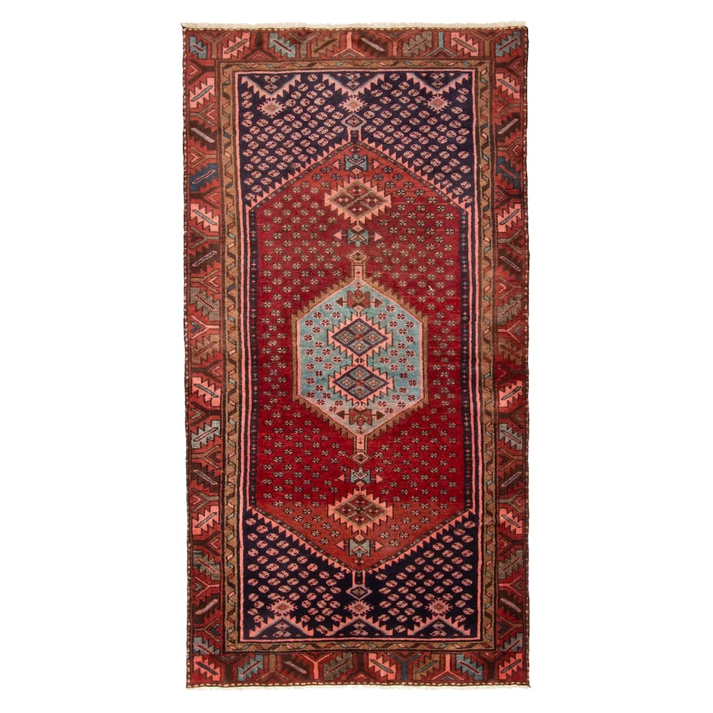 ECARPETGALLERY Hand-knotted Andelz Red Wool Rug - 3'2 x 6'5