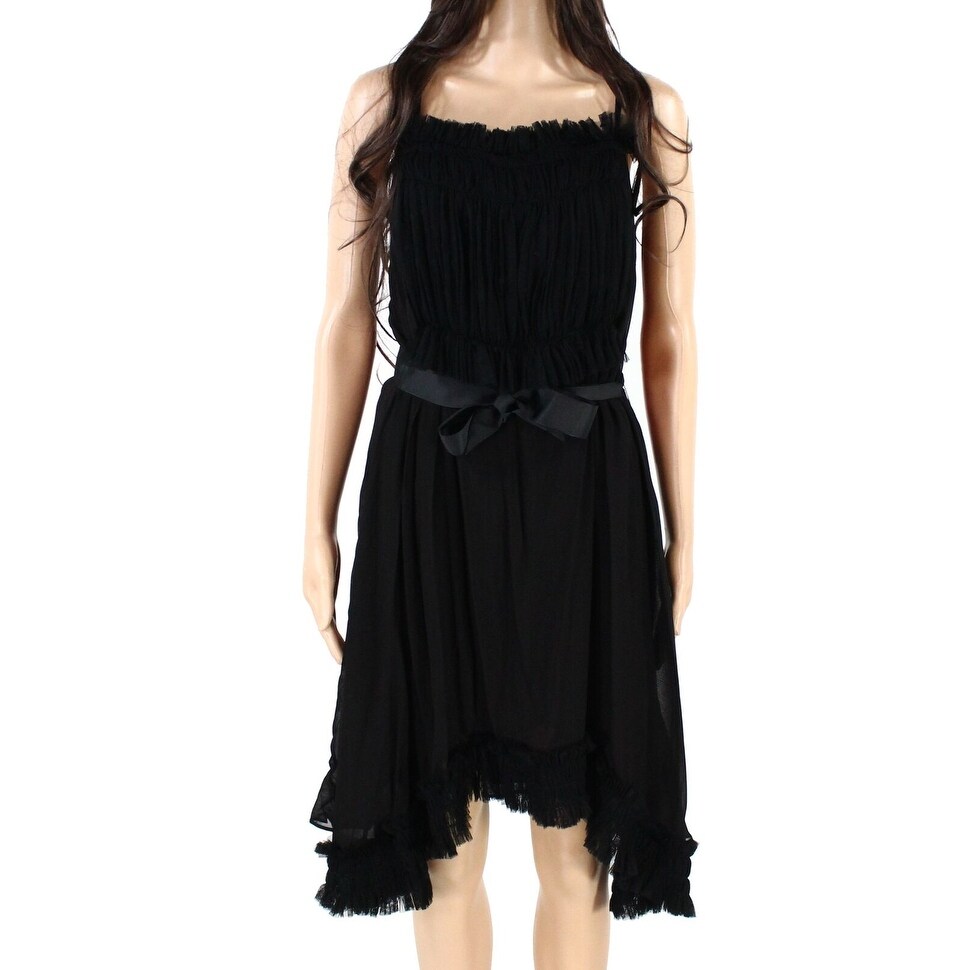 black mesh slip dress
