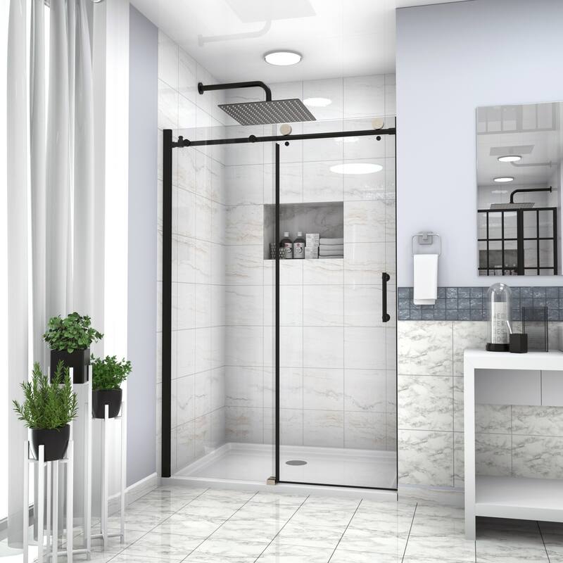 Shower Door 48" W x 76"H Single Sliding Bypass Shower