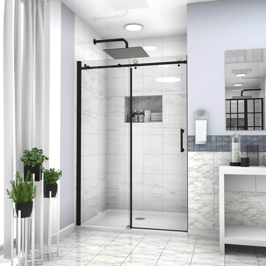 Shower Door 48" W x 76"H Single Sliding Bypass Shower