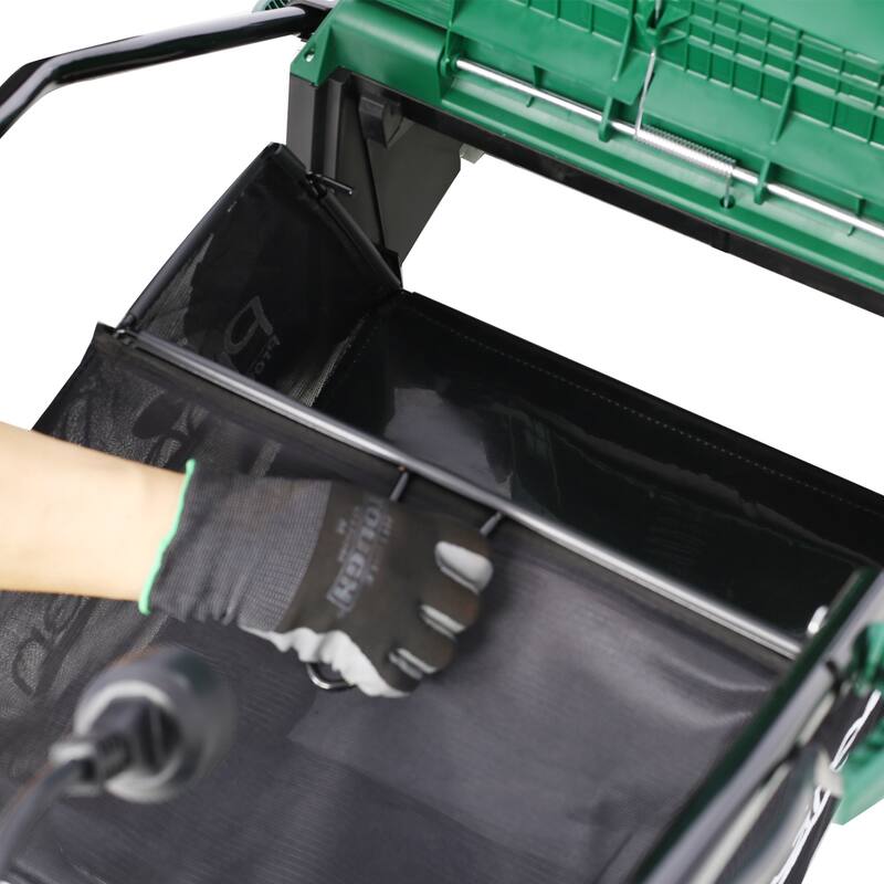 2-in-1 16''Garden Scarifier with Removable Collection Bag