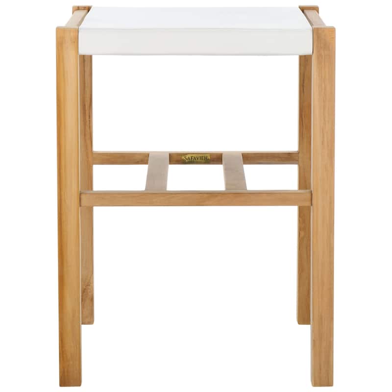 SAFAVIEH Solana 26-inch Counter Stool - White/Natural