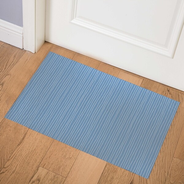LINEAR BLUE Indoor Door Mat By Kavka Designs Overstock 31888704