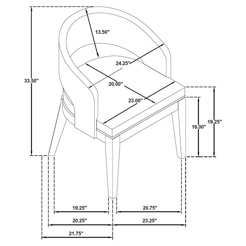 Leandro Rectangular Dining Table Set Burnished Black