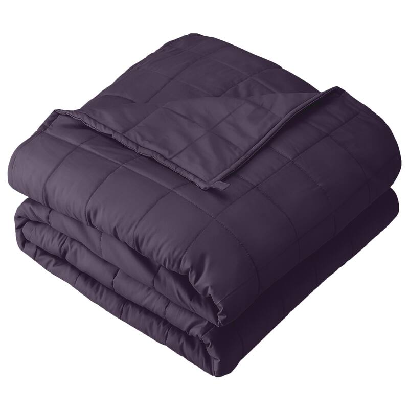 Bare Home Weighted Sensory Blanket - 40"x60" - 10lbs - Cotton Eggplant