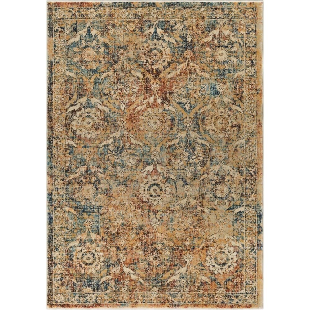 Surya Tharunaya Traditional Accent Rug Blue 2' x 3' Surya Tharunaya Traditional Accent Rug Blue 2' x 3'