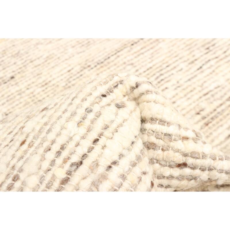 ECARPETGALLERY Braid weave Sienna Cream Wool Rug - 5'1 x 7'7