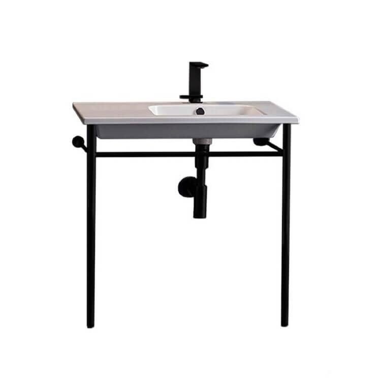 Nameeks Scarabeo 5212-CON-One Hole Etra 32-1/2" Rectangular Ceramic