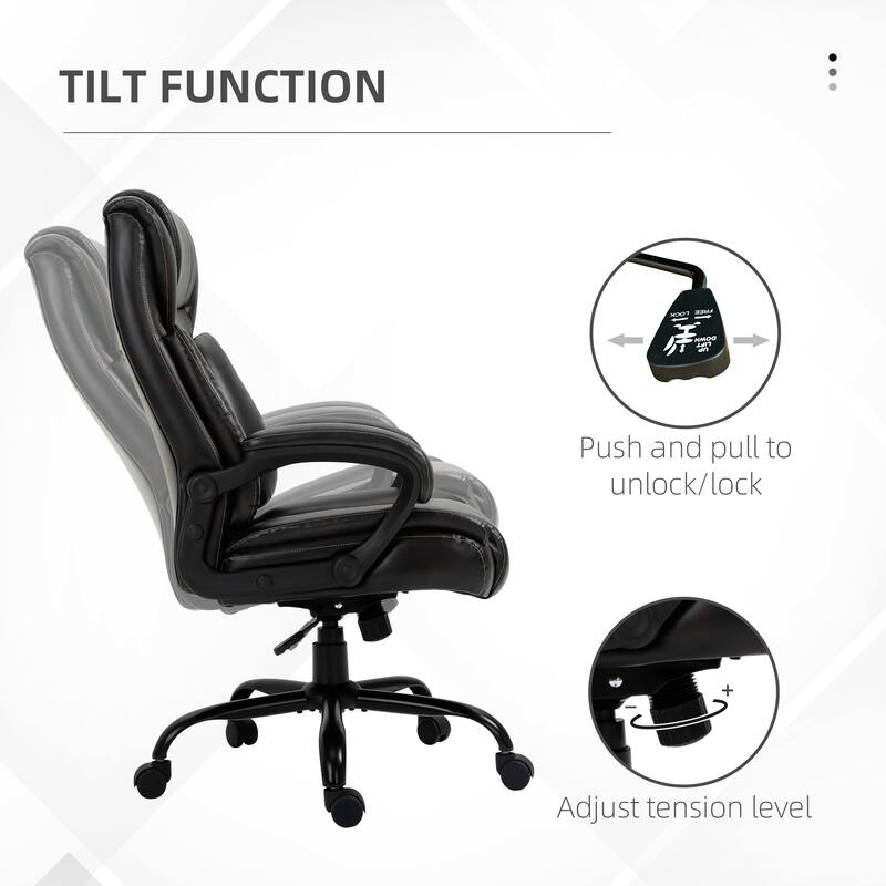 Vintage Adjustable Height Executive Chair Task Chair, Drafting Chair Computer Chair with Padded Armrests