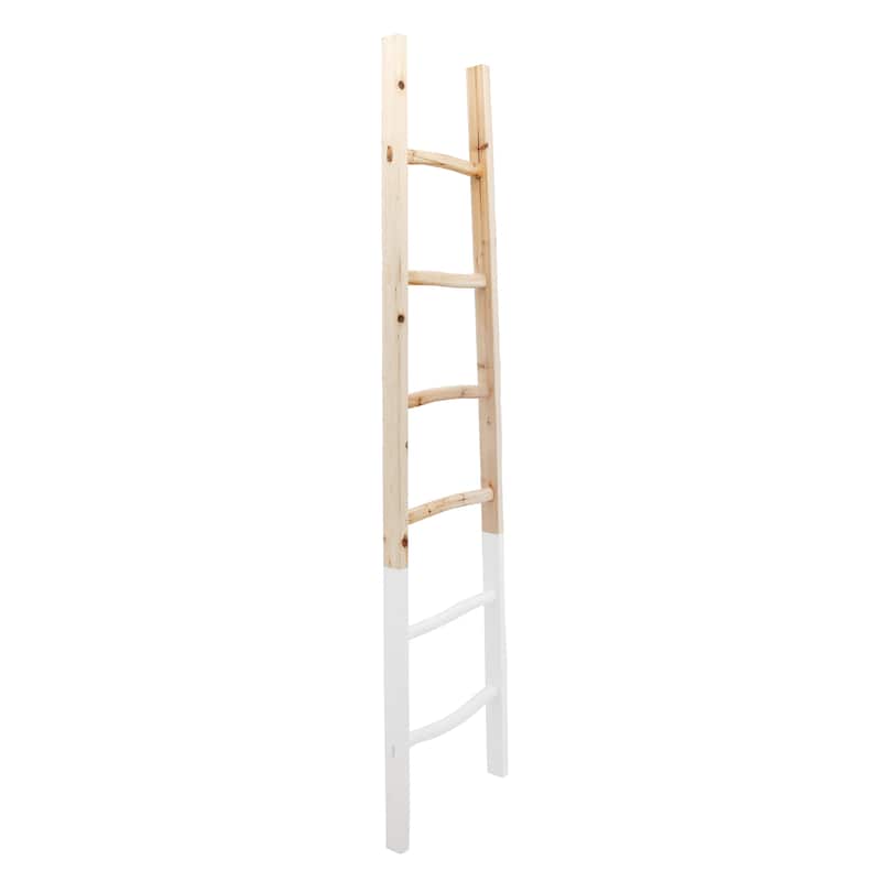 Sagebrook Home Rustic 6ft Tall Blanket Ladder, Decorative Freestanding Ladder For Storage - 19" x 2" x 76"