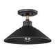 preview thumbnail 2 of 4, Golden Lighting Journey 1-light Semi-Flush Mount in Natural Black