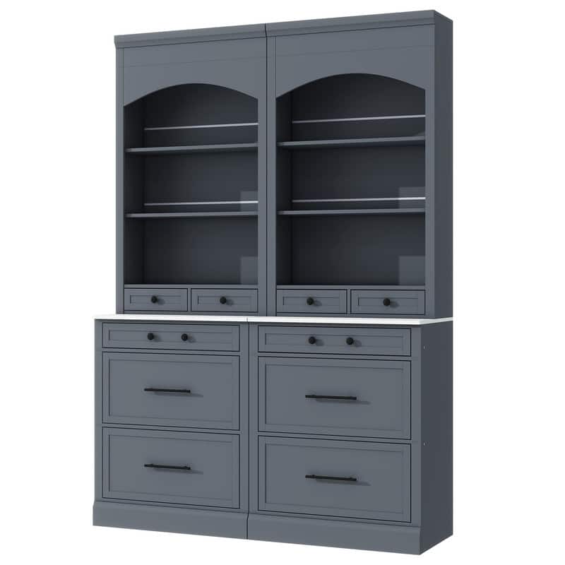 Freestanding Kitchen Pantry Cabinet Combo/Single Kitchen Pantry, Tall Kitchen Hutch with Storage Drawers and Adjustable Shelf