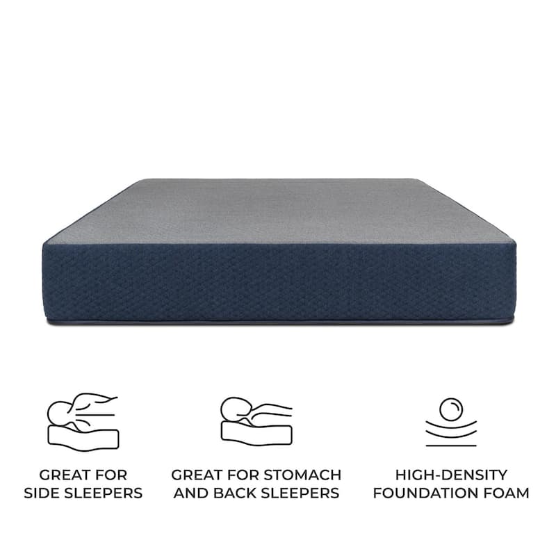Dreamfoam Bedding Chill 12" Gel Memory Foam Mattress |Olympic Queen 66x80|Made in Arizona