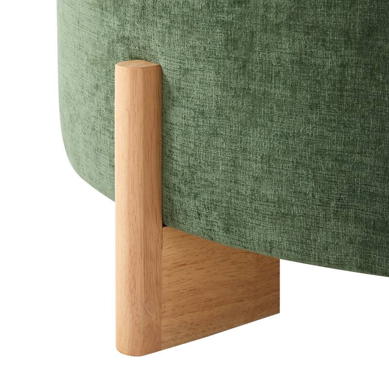 Modern Round Tufted Ottoman