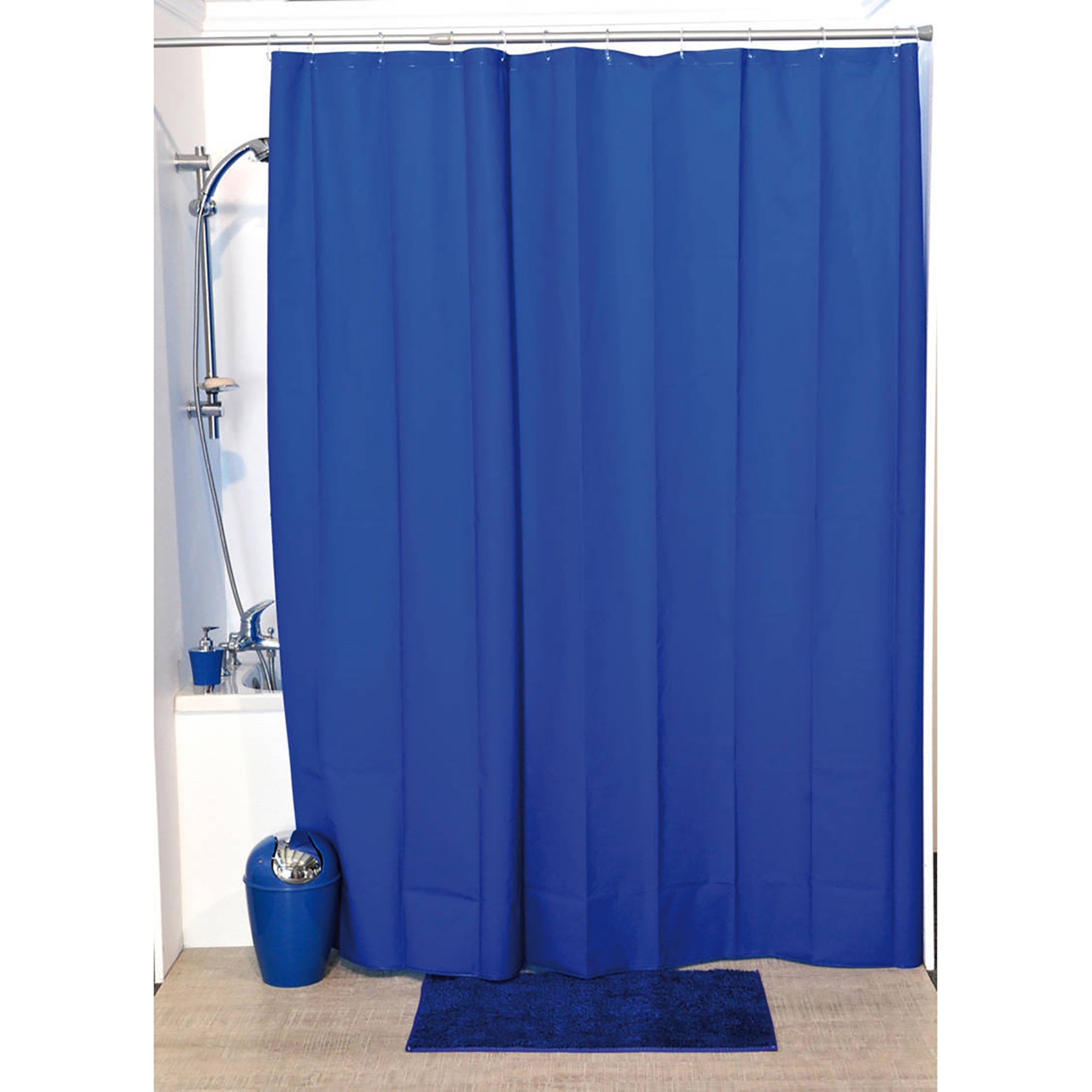 Navy blue shower curtain clearance liner