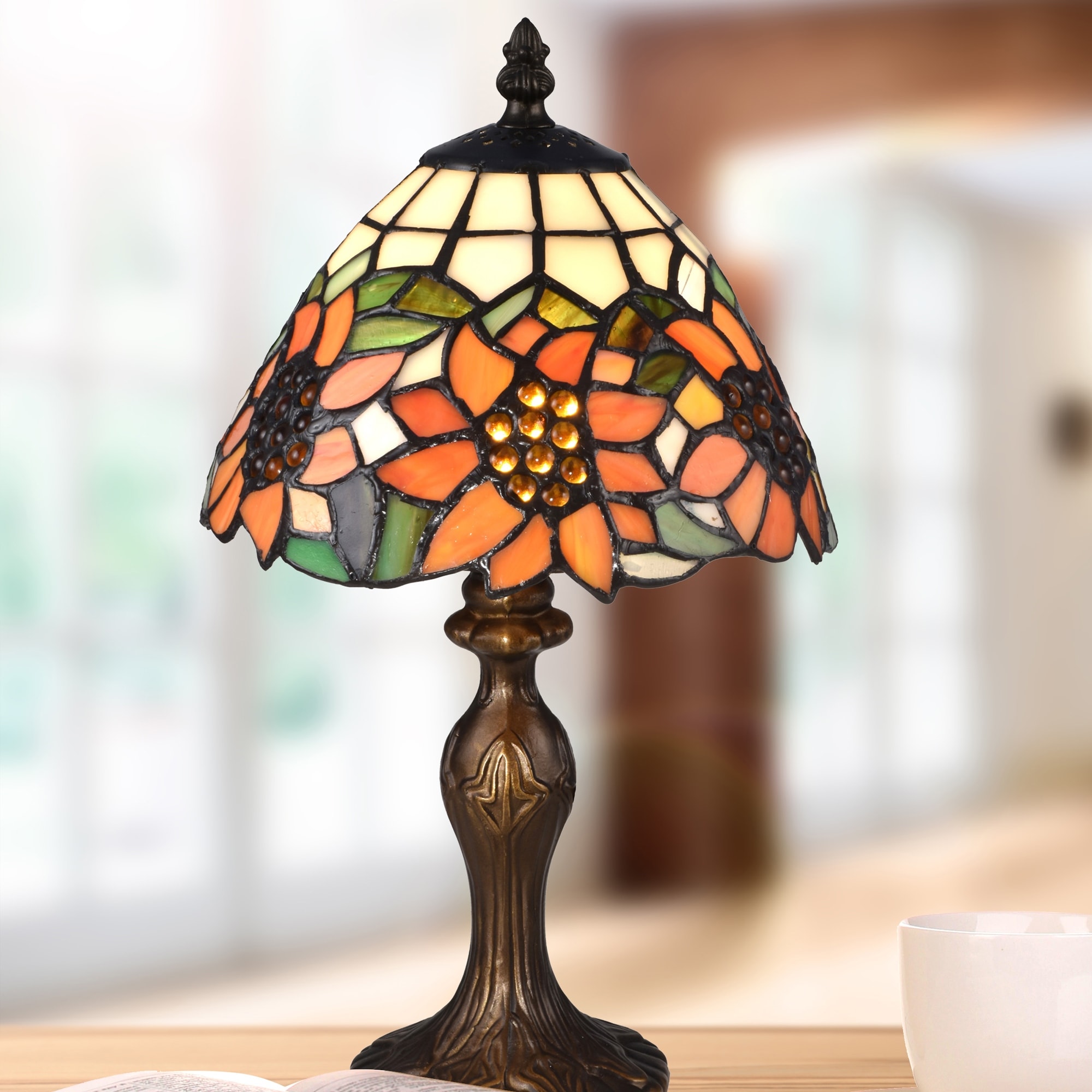 Tiffany frog accent lamp on sale