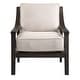 preview thumbnail 1 of 4, Uttermost Lyle 27 1/4 Inch Wide Wood Frame Accent Chair with Fabric Neutral / Walnut