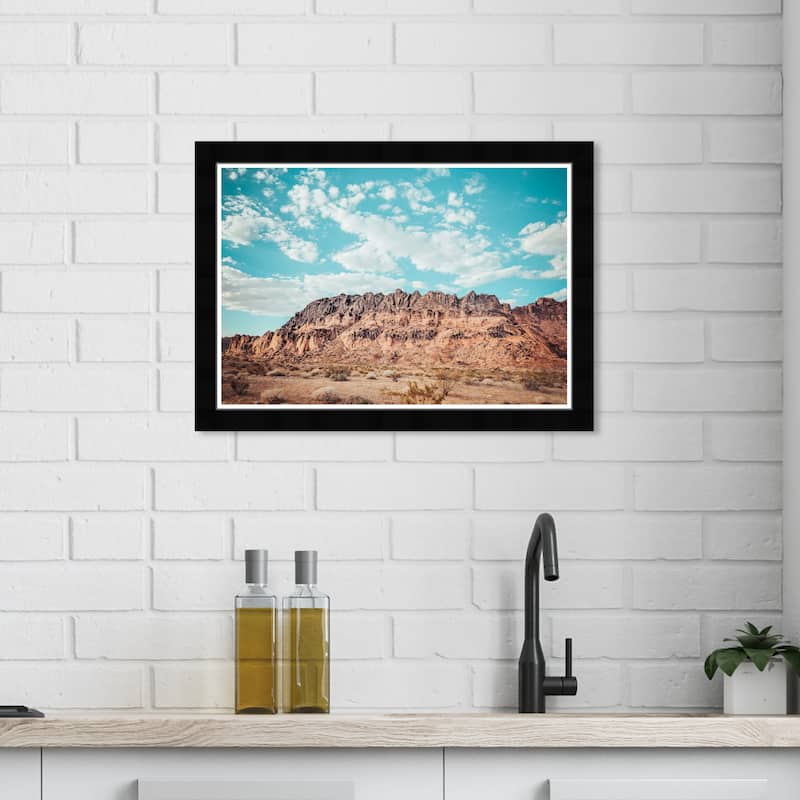 Wynwood Studio Prints Nature and Landscape Rocky Hills Brown and Rustic Wall Art Canvas Print - Black