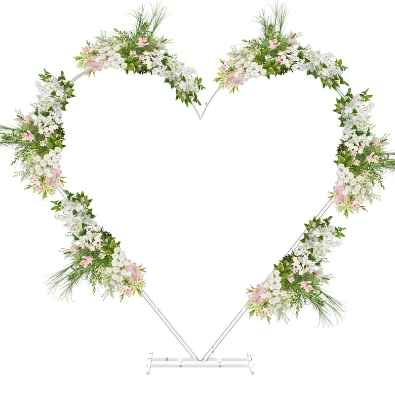 Heart Shape Wedding Arches Backdrop Stand Party Decor Flower Trellis