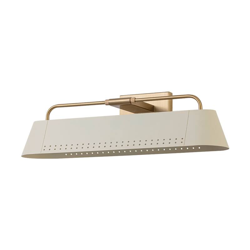 Scandinavian Artful Ivory Iron Shade Picture Light Vanity Lamp - 18.5 inches