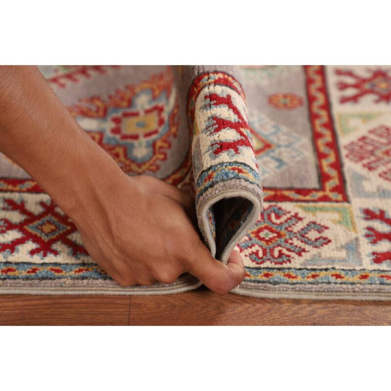 Kazak Foyer Rug Handmade Wool Carpet - 3'5" x 5'0"