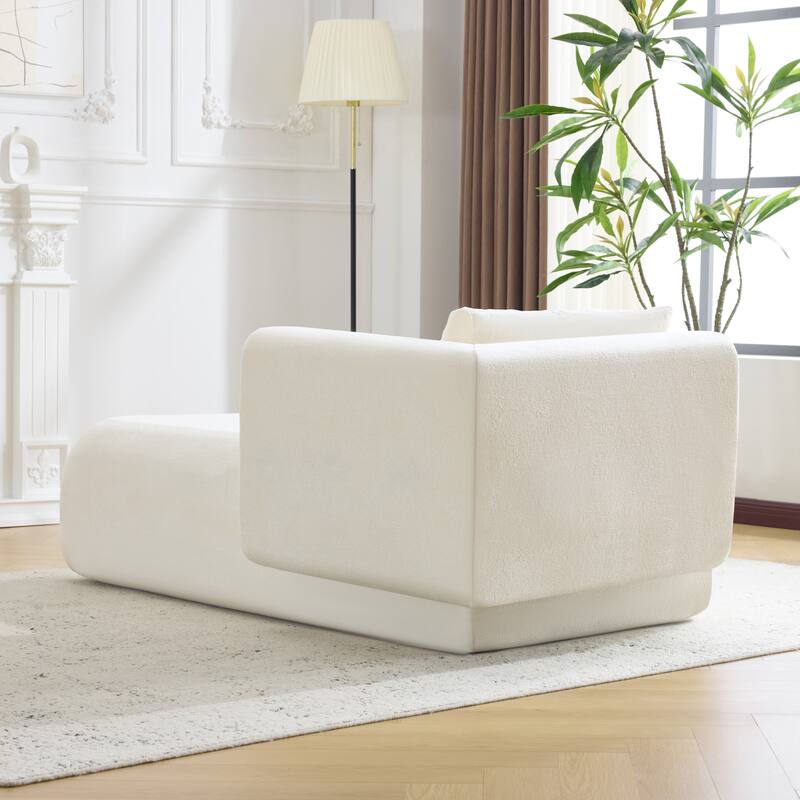 Bezseller Modern Chaise Lounge - Upholstered Sofa with Pillows for Bedroom & Living Room