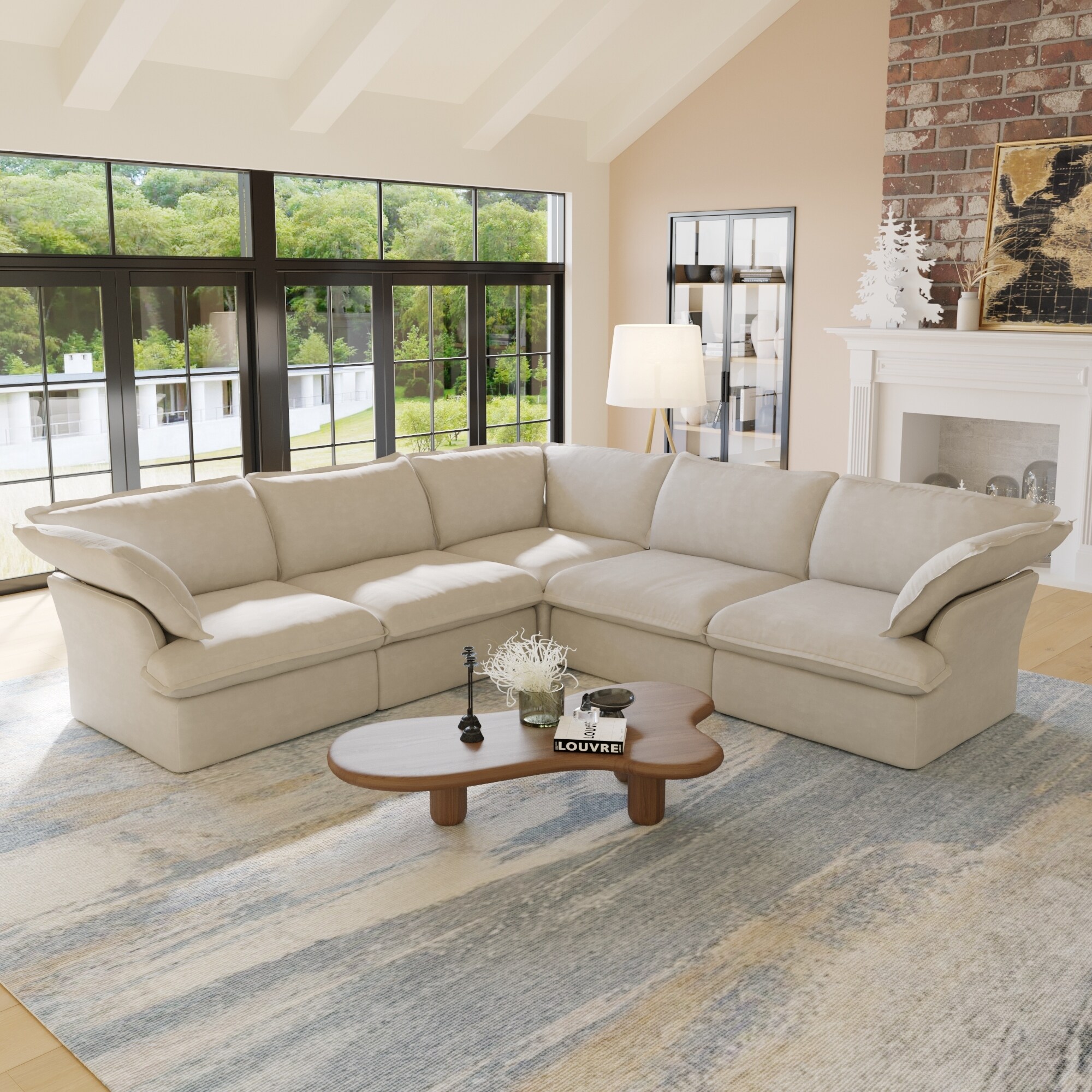 L shape Sectional Sofa Modern Upholstered Modular Sofa On Sale
