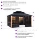 preview thumbnail 42 of 62, PURPLE LEAF Double Top Outdoor Sunroom Screen House Patio Hardtop Gazebo