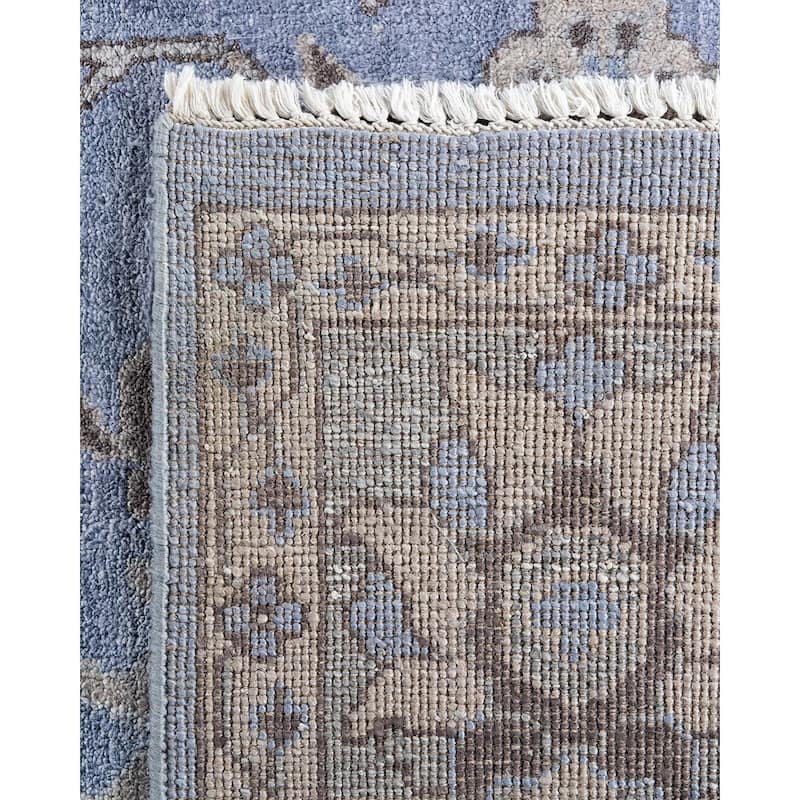 Modern One-of-a-Kind Hand-Knotted Area Rug - Purple, 9' 1" x 12' 1" - 9' 1" x 12' 1"