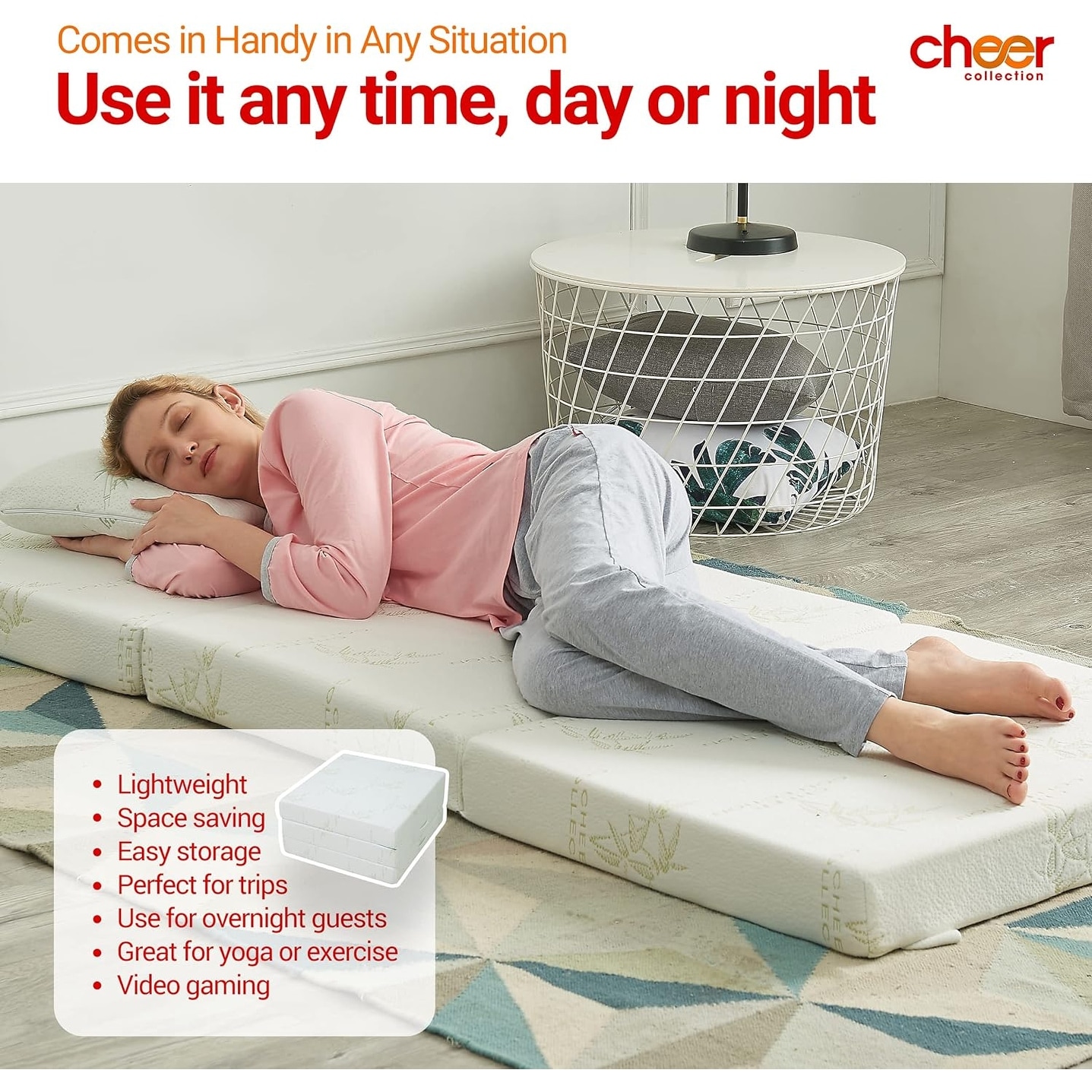Samay 6 inch tri 2025 folding foam mattress