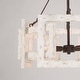 preview thumbnail 3 of 12, Coastal Rustic 4-light Drum Kitchen Island Chandelier Cottage Wood Ceiling Lights Dining Room Foyer - D 20'' x H 83.5''