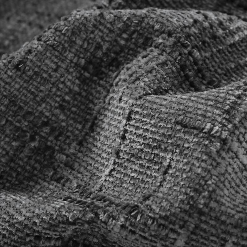 U-Shaped Sectional Sofa Convertible Modular Corner Couch with Movable Ottoman, Chenille Fabric Sofa Set