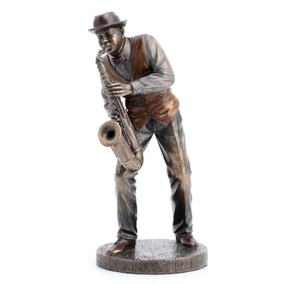Veronese 7.3H Jazz Band - Saxaphone Player Cold Cast Bronze